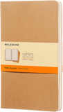 Moleskine Notebook:  Kraft Large Ruled Cahier [Set of 3]
