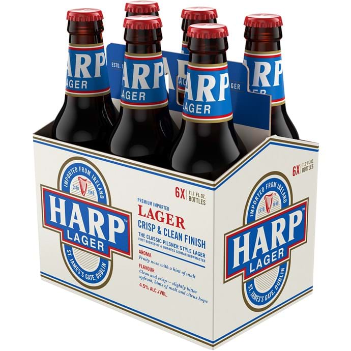 Harp Lager 6 Pk Bottles