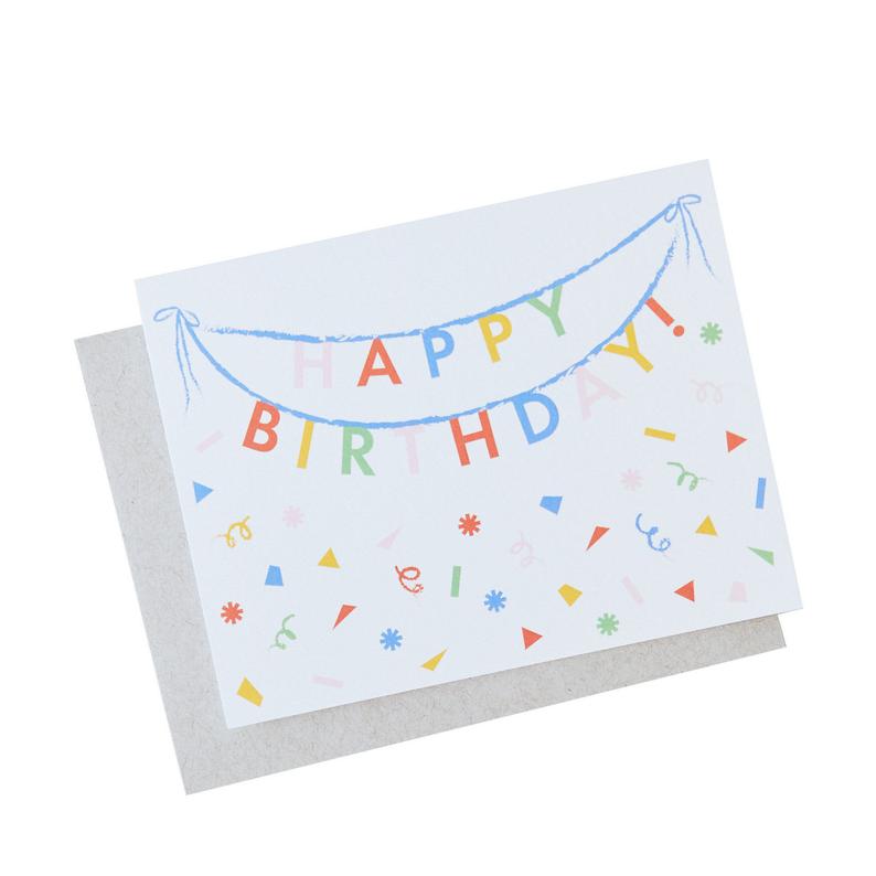 Knot & Bow " Birthday Banner " Card