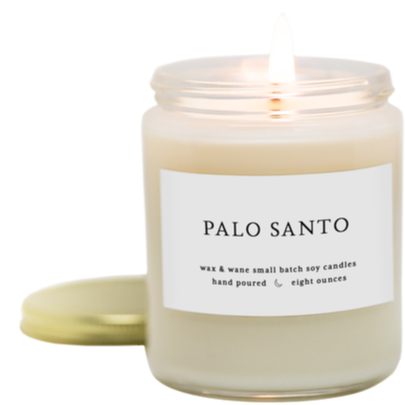 Wax and Wane Candle: Palo Santo