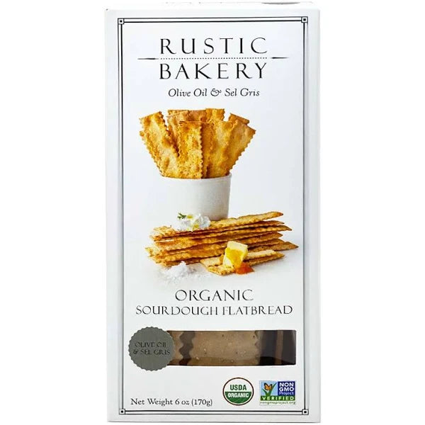Rustic Bakery Flatbread Olive Oil Sourdough Crackers