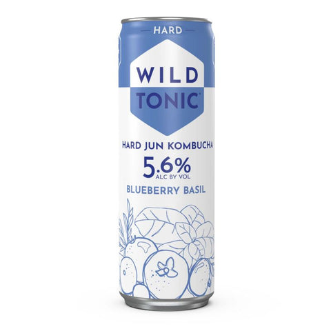 Wild Tonic Blueberry Basil Hard Kombucha 4pk Can